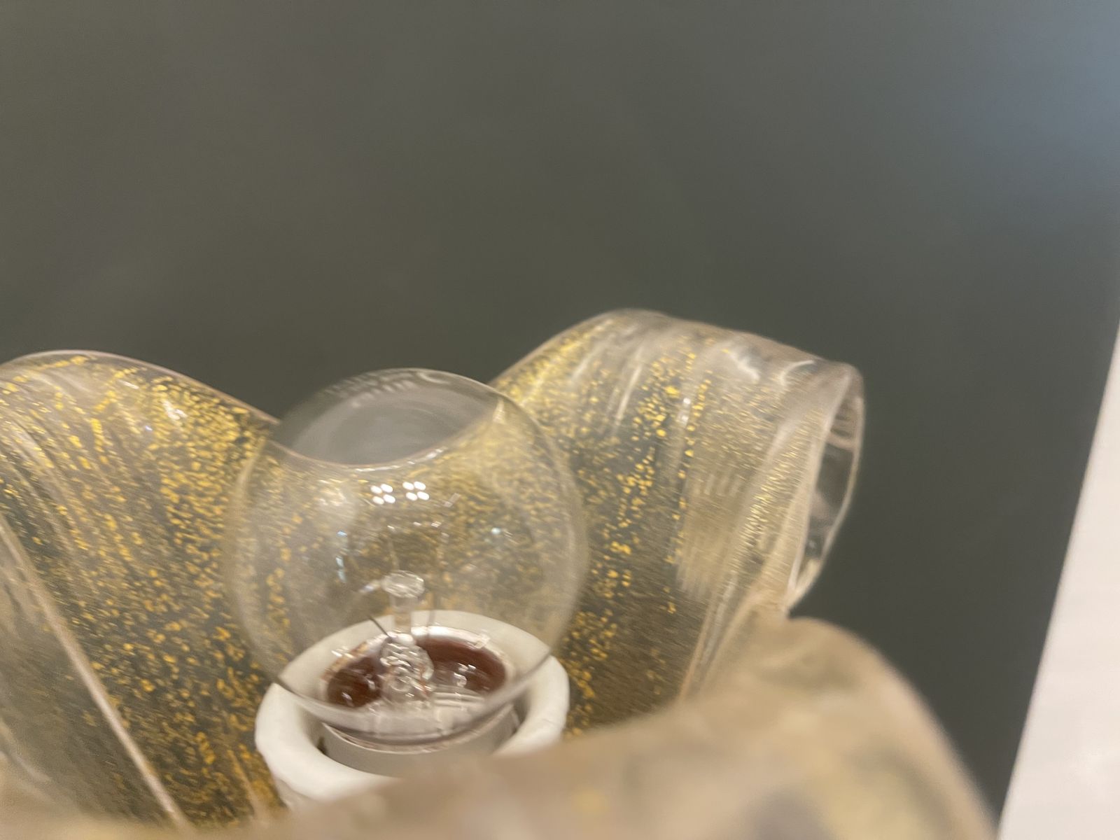 photo furniture Venetian Murano Glass Brass Sconces Set Of 2 1960’s