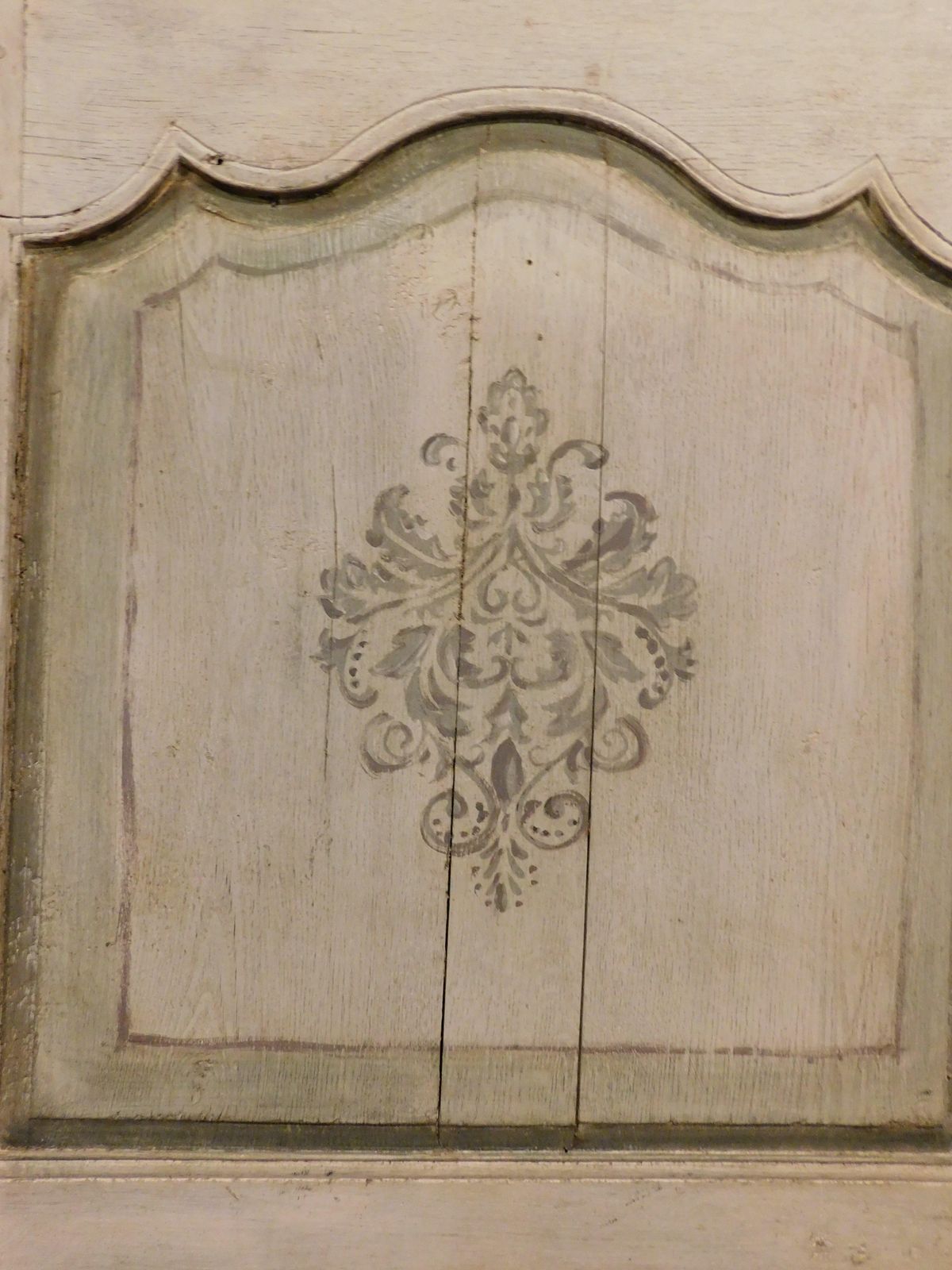 Lacquered And Painted Wooden Door With Baroque Geometric Shapes, Italy photo 2319.0