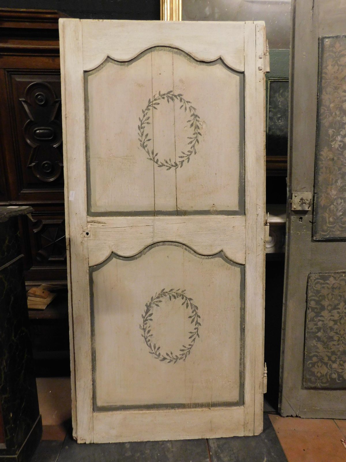 photo furniture Lacquered And Painted Wooden Door With Baroque Geometric Shapes, Italy