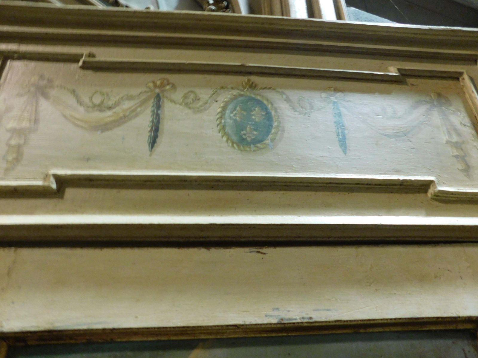 photo vintage N.2 Richly Painted Solid Wood Doors With High Frame, Italy