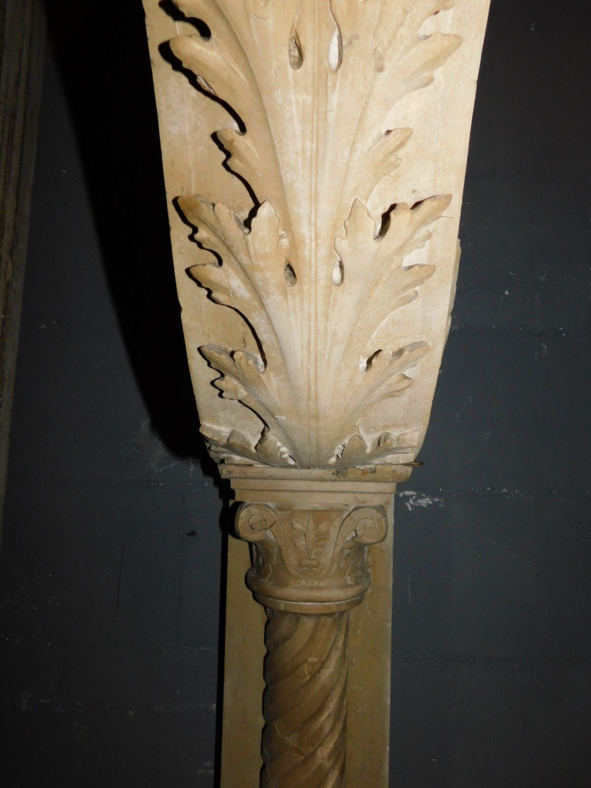 photo furniture Majestic Eclectic Mantle Fireplace, Richly Carved In Botticino Marble, Italy