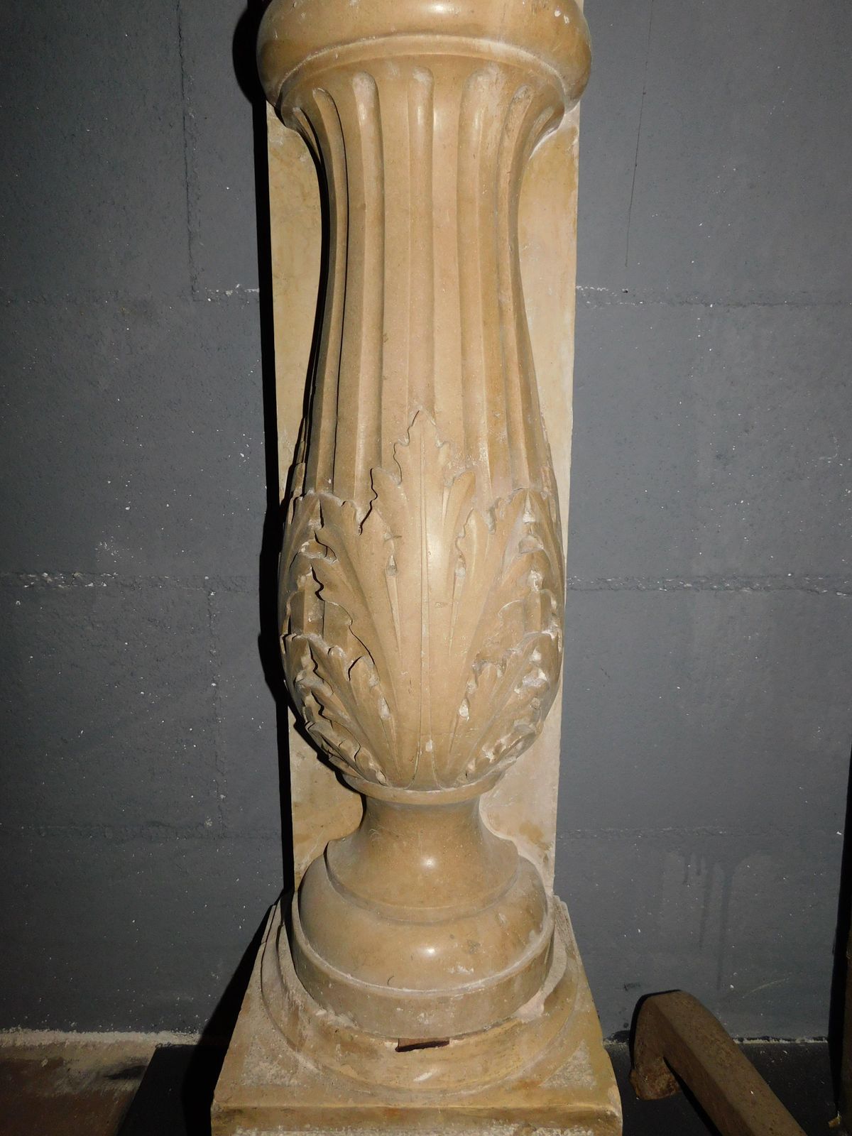 photo for sale Majestic Eclectic Mantle Fireplace, Richly Carved In Botticino Marble, Italy