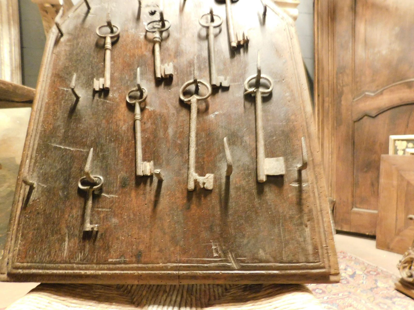 Hotel Key Holder In Walnut Wood With Keys, Italy photo buy