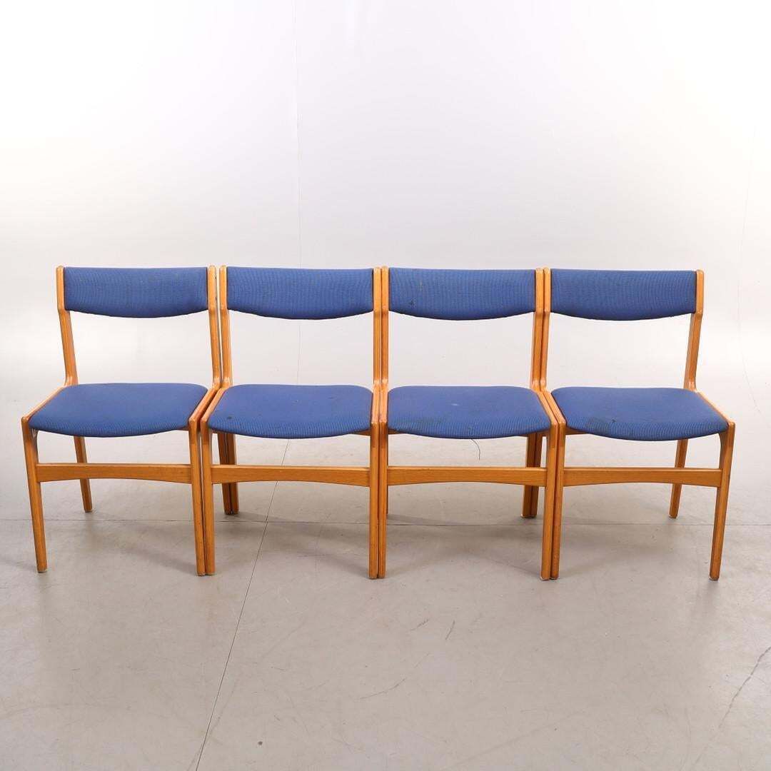 Erik Buch 1960s Dining Chairs Set Of 8 1960s Mid Century Modern Blue photo 4995.0