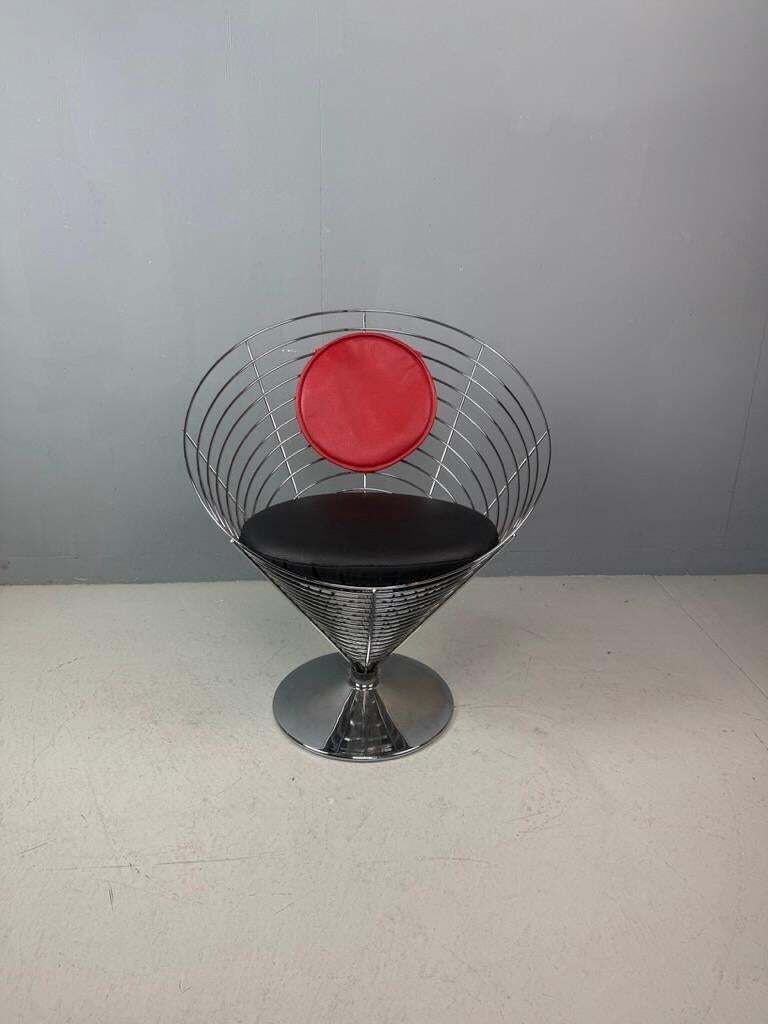 Original Verner Panton Wire Cone Chair  1988  Fritz Hansen Danish Design photo for sale