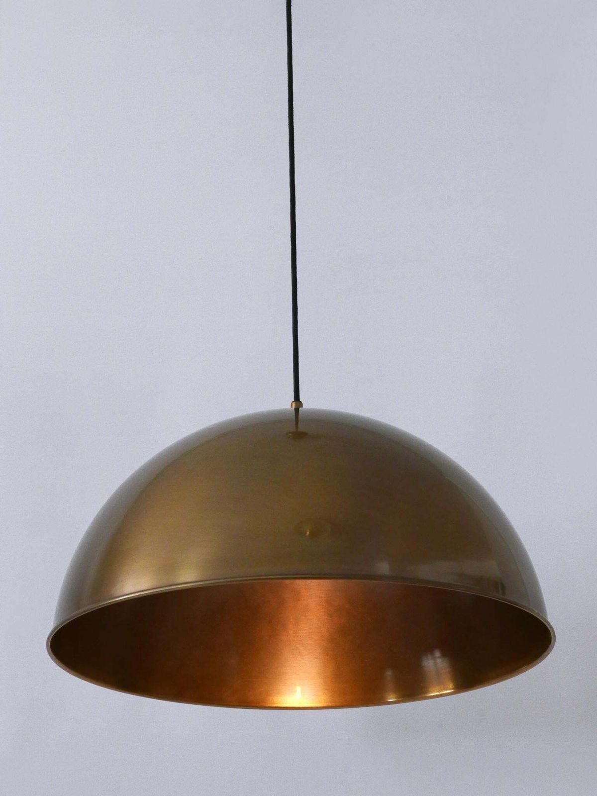 Lighting Large & Elegant Mid Century Counterweight Brass Pendant Lamp By Florian Schulz photo
