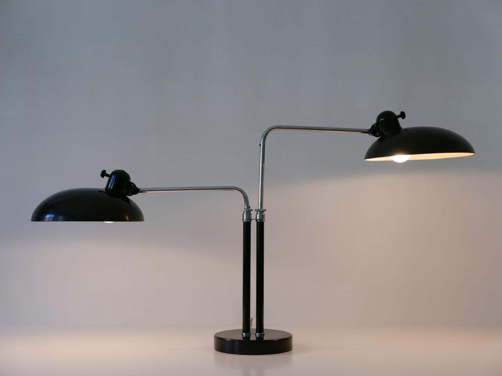 photo furniture Rare Christian Dell Two Armed Bauhaus Desk Light 6660 For Kaiser Idell 1930s