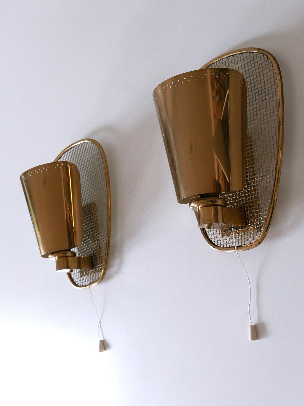 photo buy Set Of Two Rare & Highly Decorative Mid Century Modern Sconces Germany 1950s