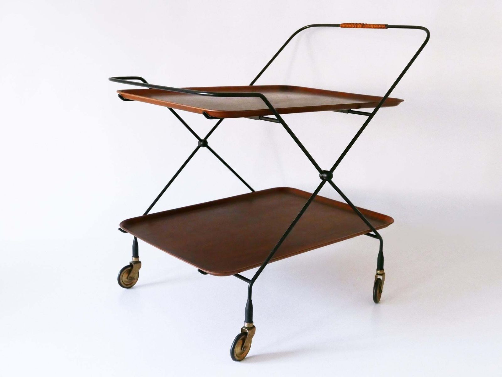 Mid Century Folding Bar Cart Or Trolly By Paul Nagel For Jie Gantofta Sweden photo furniture