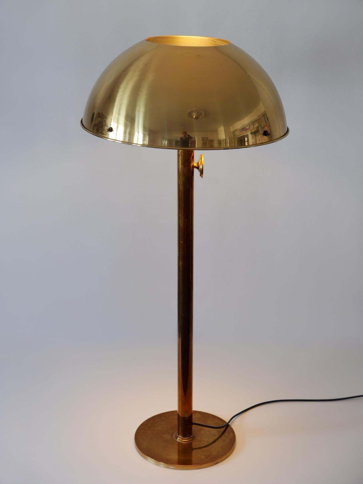 Rare Telescopic Mid Century Modern Brass Floor Lamp By Florian Schulz 1970s photo vinterior