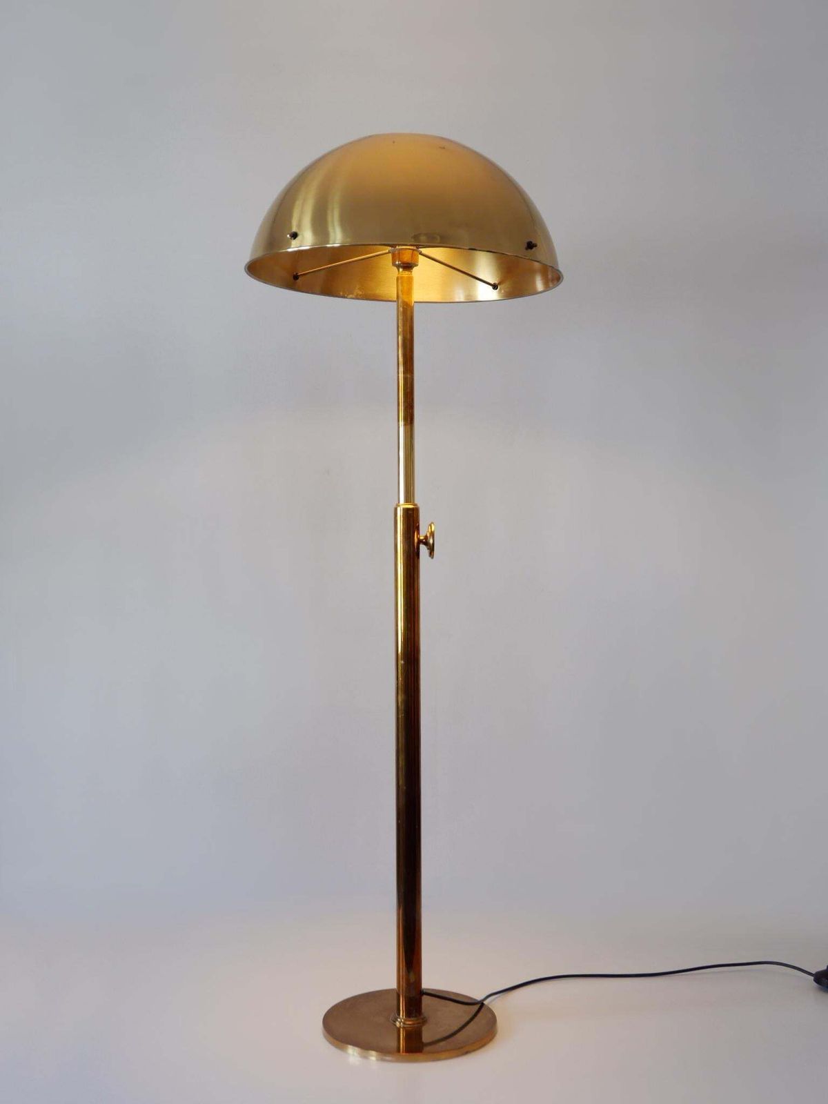 photo furniture Rare Telescopic Mid Century Modern Brass Floor Lamp By Florian Schulz 1970s