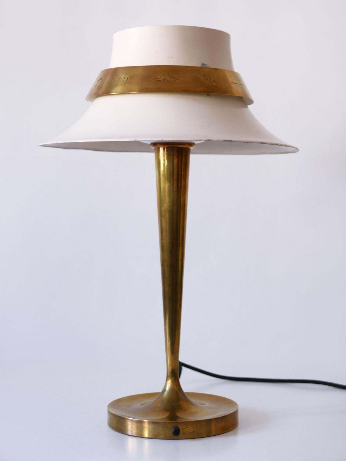 Exceptional Art Deco Zodiac Desk Light Or Table Lamp By Jean Perzel France 1940s photo furniture
