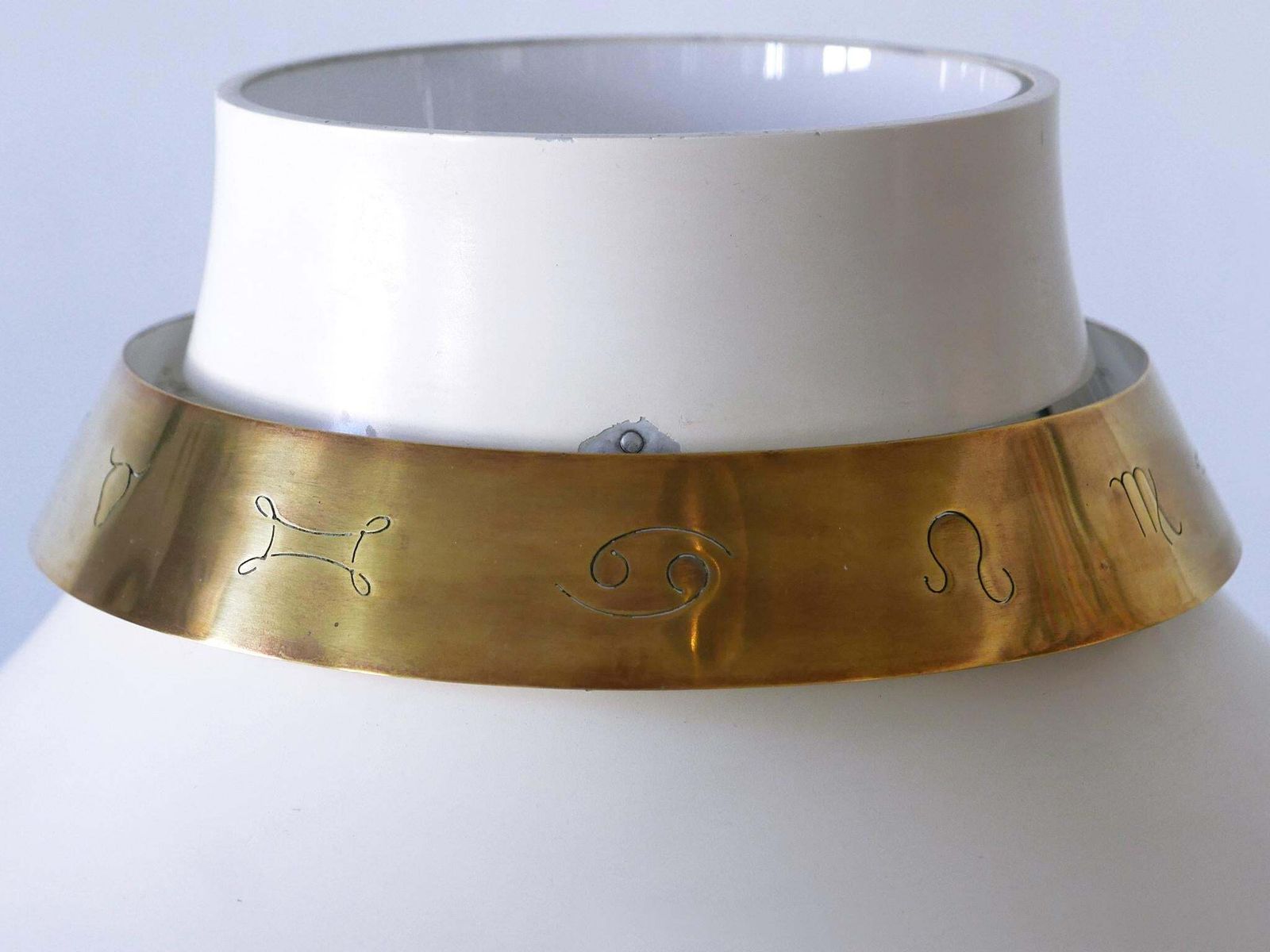 photo buy Exceptional Art Deco Zodiac Desk Light Or Table Lamp By Jean Perzel France 1940s