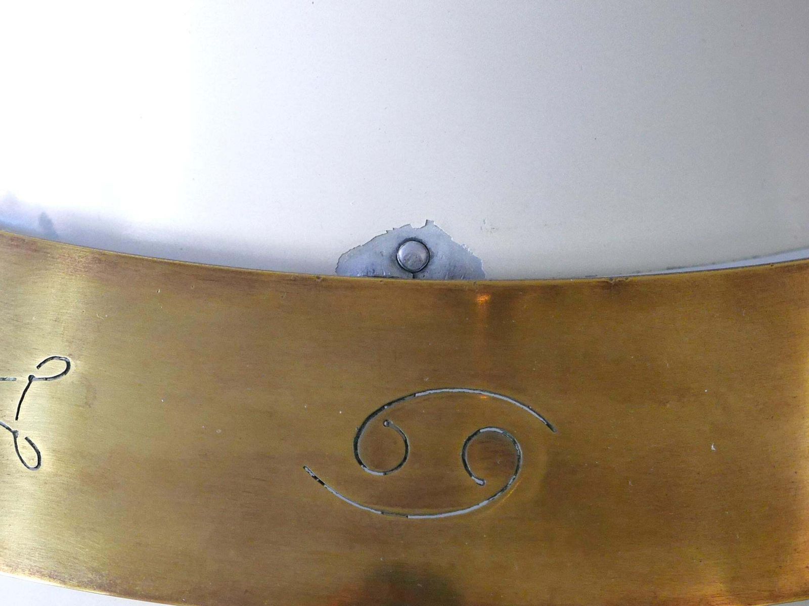 photo vintage Exceptional Art Deco Zodiac Desk Light Or Table Lamp By Jean Perzel France 1940s
