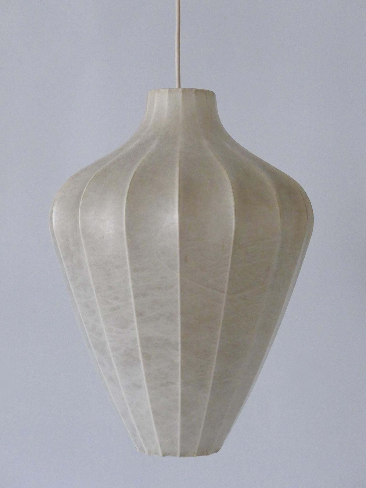 Rare Mid Century Modern Cocoon Pendant Lamp Or Hanging Light By Goldkant 1960s photo vintage