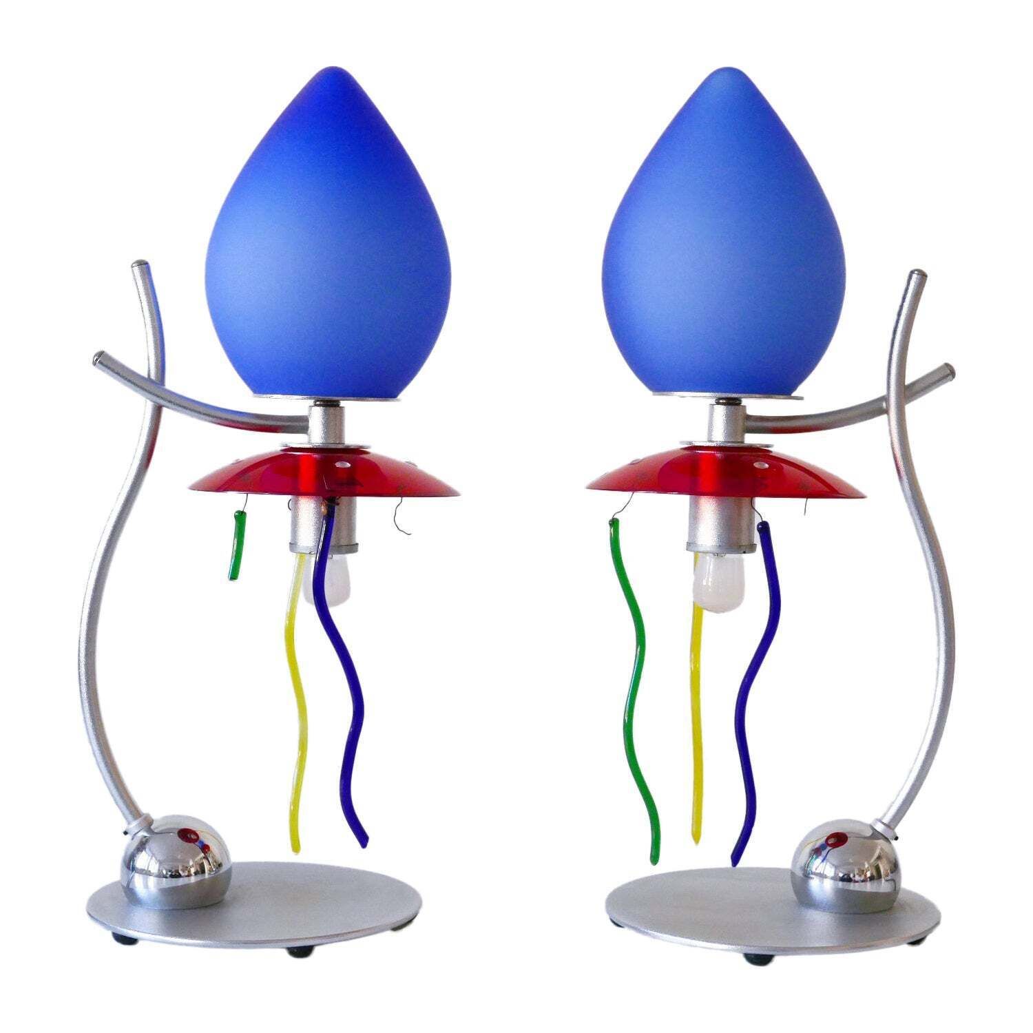 Set Of Two Table Lamps Giocasta Notte By Andrea Anastasio For Artemide 1990s