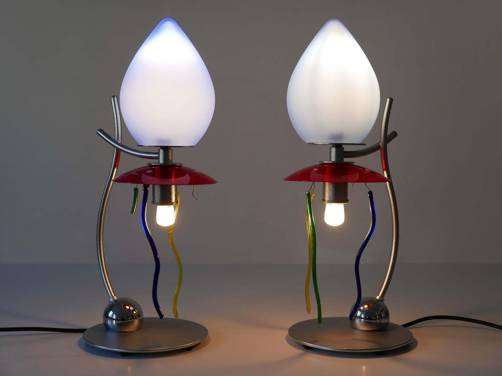 Set Of Two Table Lamps Giocasta Notte By Andrea Anastasio For Artemide 1990s photo vinterior