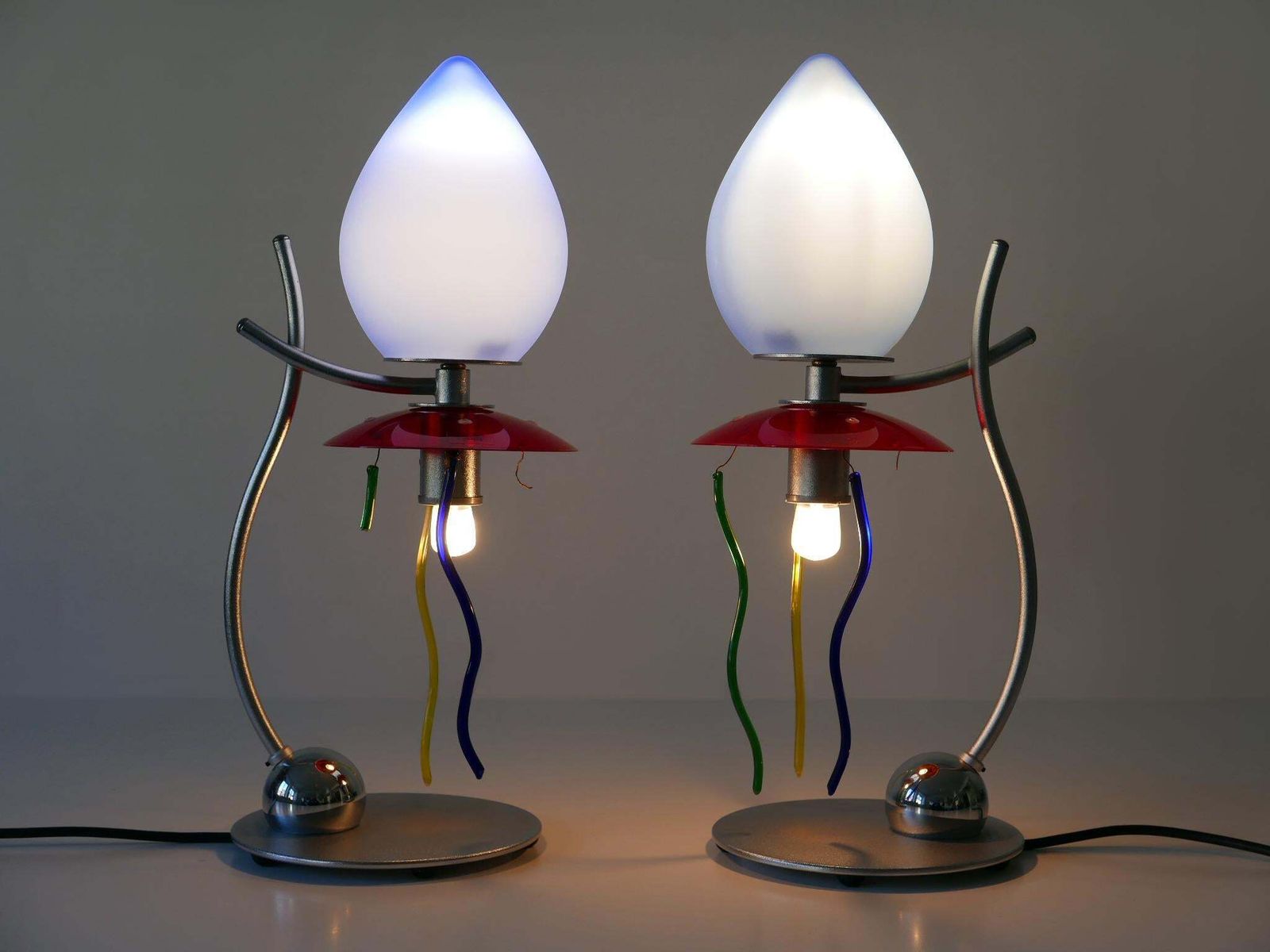 Lighting Set Of Two Table Lamps Giocasta Notte By Andrea Anastasio For Artemide 1990s photo