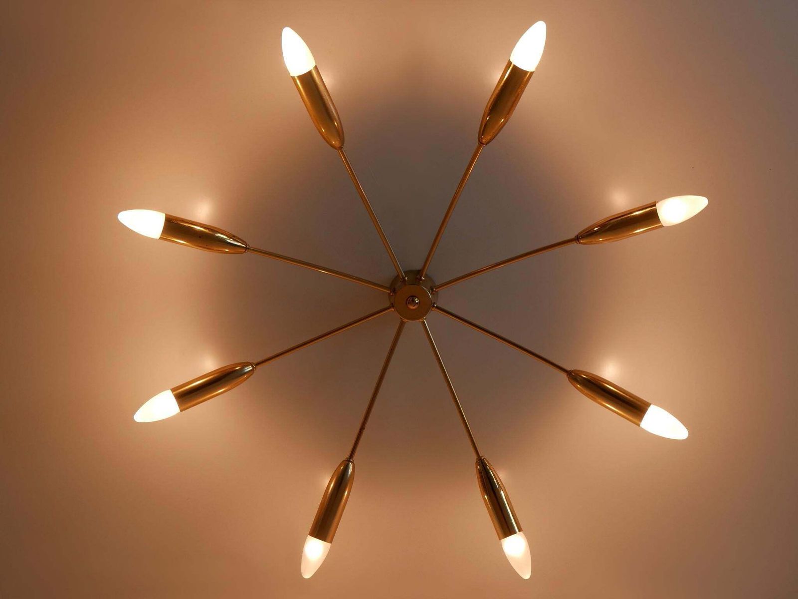 Large Eight Armed Mid Century Sputnik Chandelier Or Ceiling Light Germany 1970s photo furniture