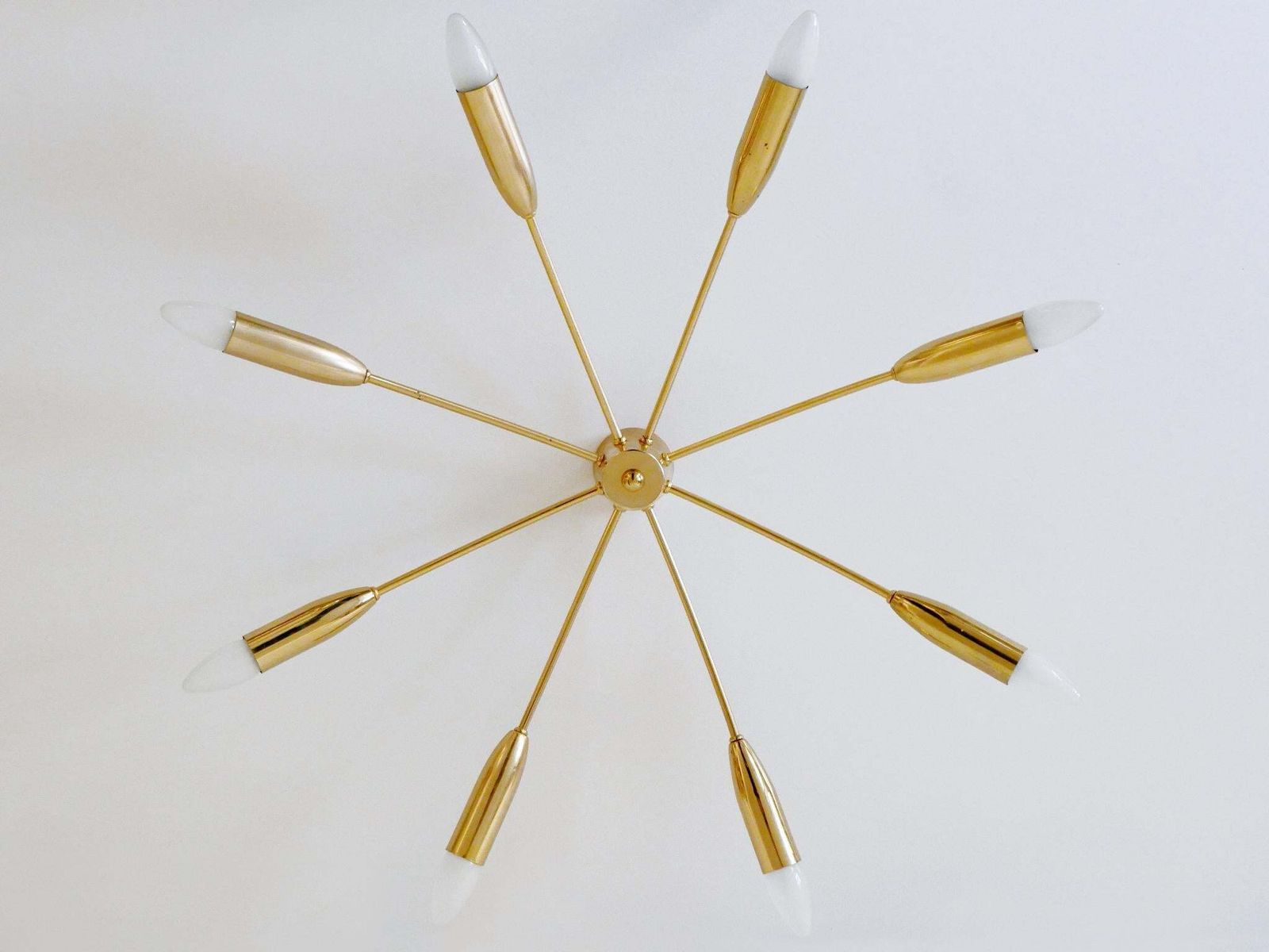 Large Eight Armed Mid Century Sputnik Chandelier Or Ceiling Light Germany 1970s photo for sale