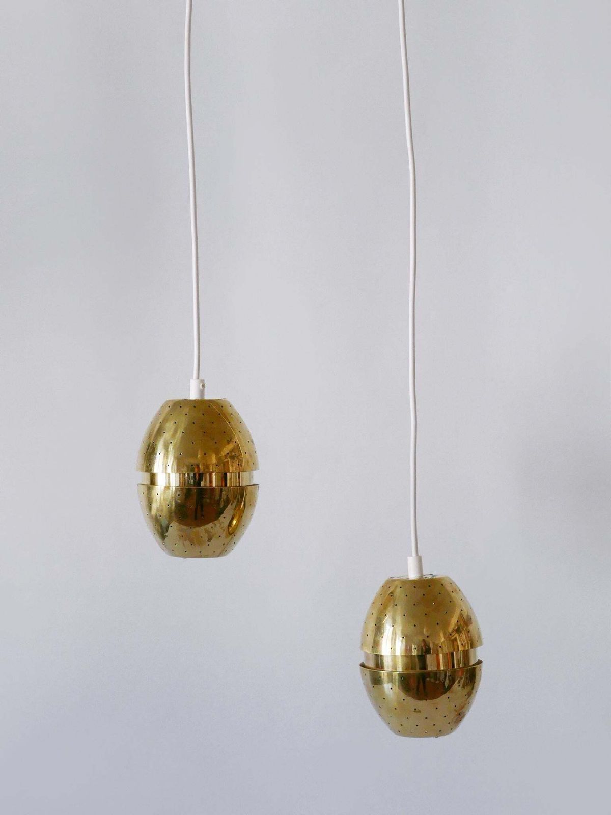 Set Of Two 'Egg' Pendant Lamps By Hans Agne Jakobsson For Ab Markaryd, Sweden photo Lighting