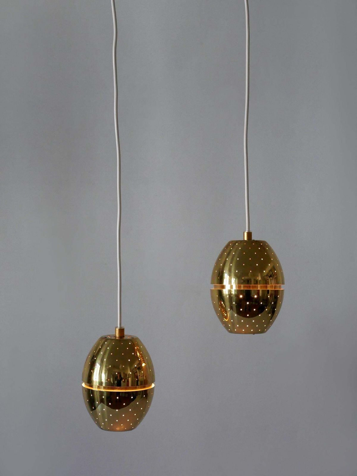 Set Of Two 'Egg' Pendant Lamps By Hans Agne Jakobsson For Ab Markaryd, Sweden photo 3865.0