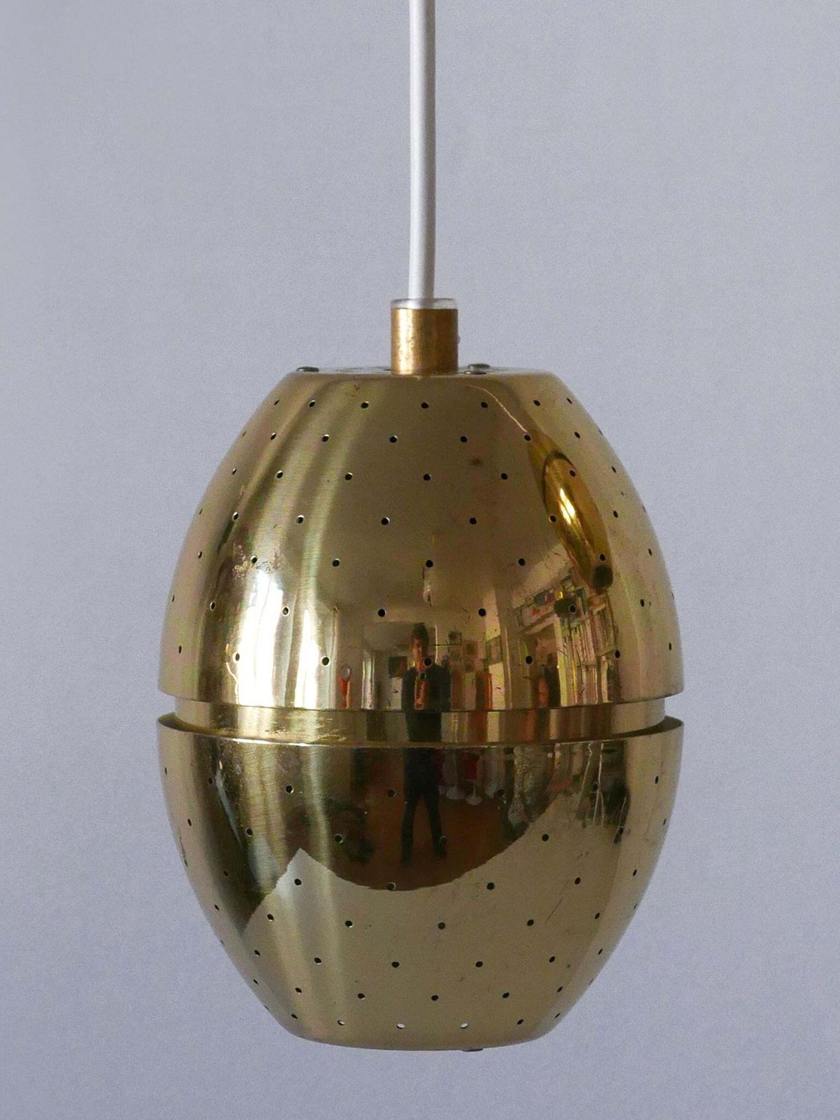 Lighting Set Of Two 'Egg' Pendant Lamps By Hans Agne Jakobsson For Ab Markaryd, Sweden photo