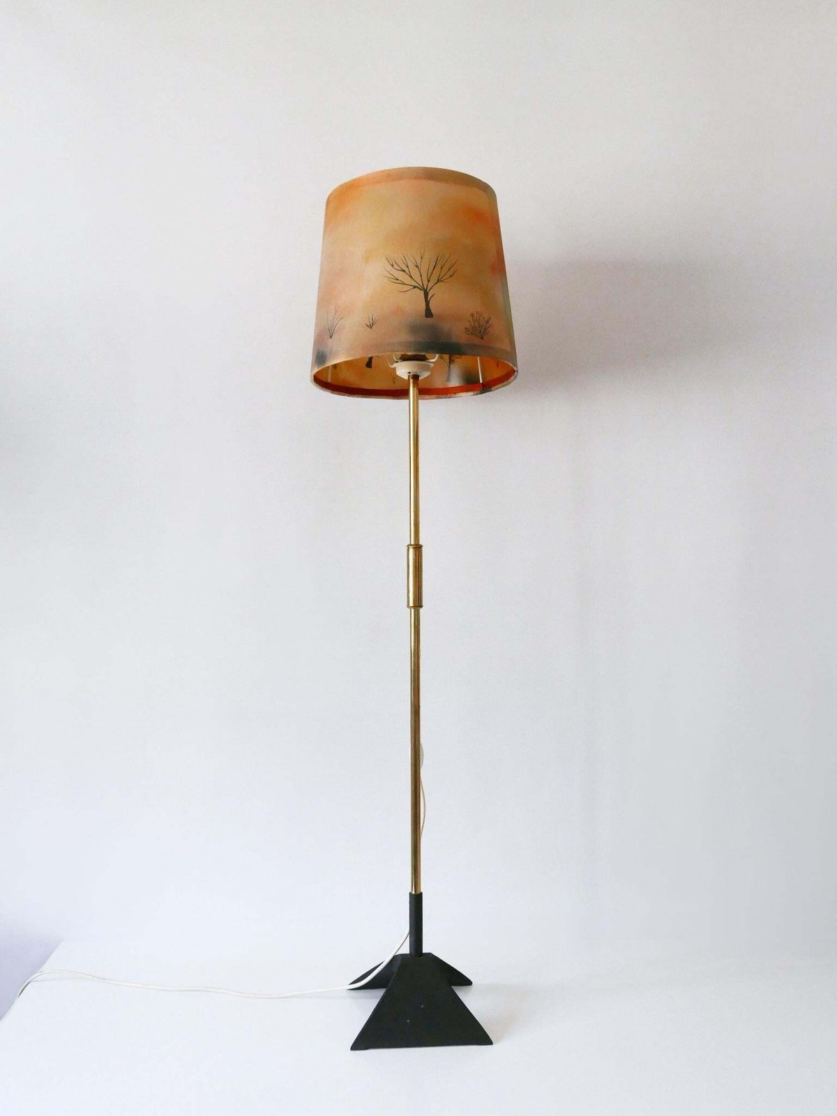 photo for sale Mid Century Modern Telescopic Floor Lamp By Gebrüder Cosack Germany 1950s