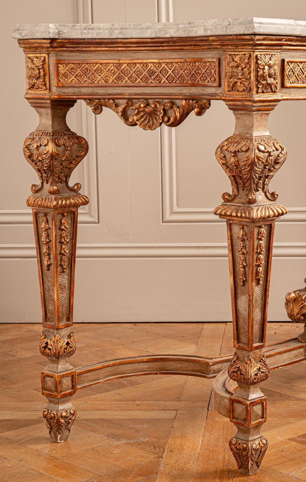 Giltwood French Louis XIV Style Console Made By La Maison London photo Furniture