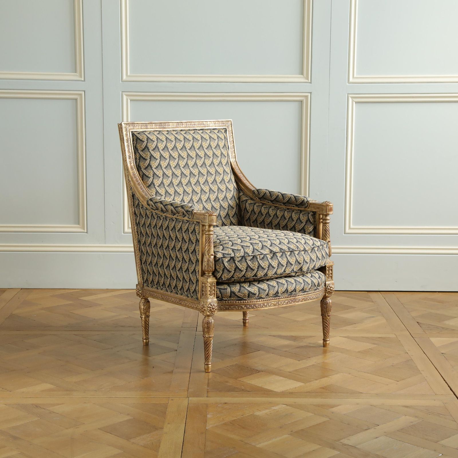 Louis XVI Jacob Style Giltwood Bergere Made By La Maison London photo 5317.0
