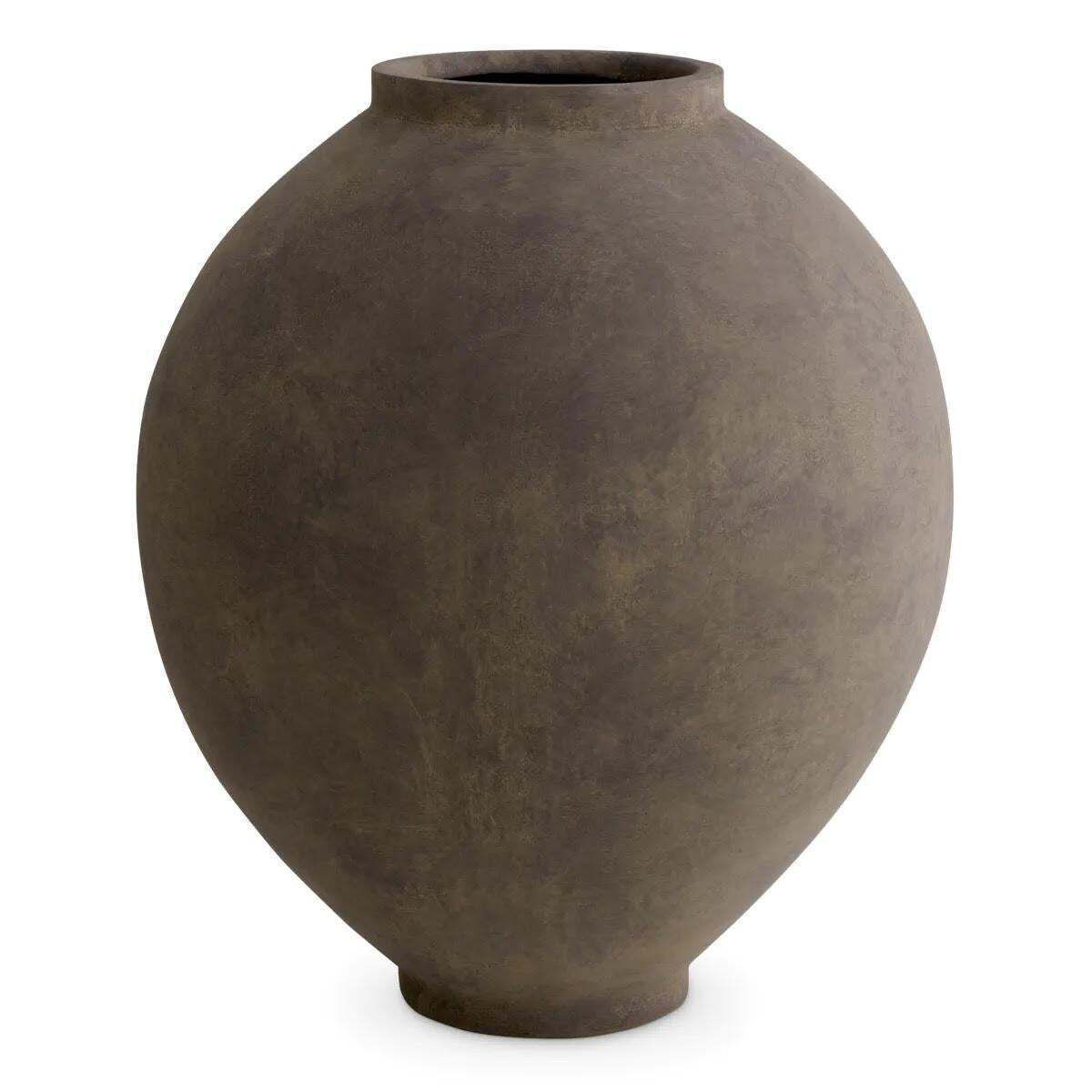 Pair Of Taupe Coloured Terracotta Vases, Jars. photo Home Decor