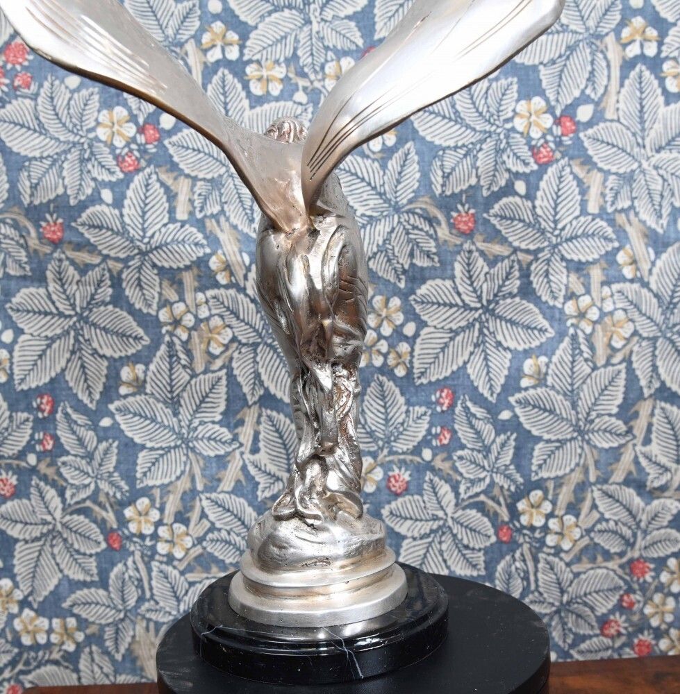 photo furniture Art Nouveau Silver Spirit Bronze Statue Flying Lady