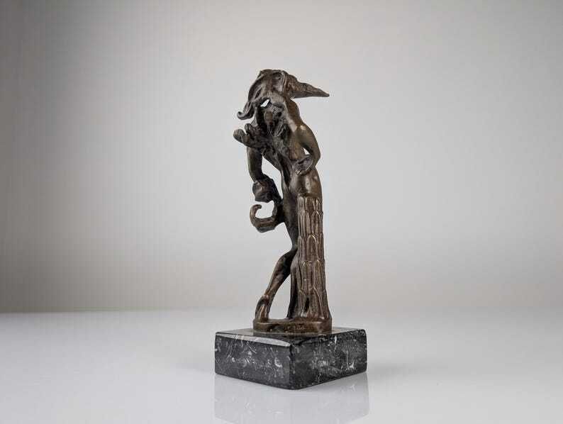 Bronze Sculpture "Birdman" By Salvador Dalí photo vintage