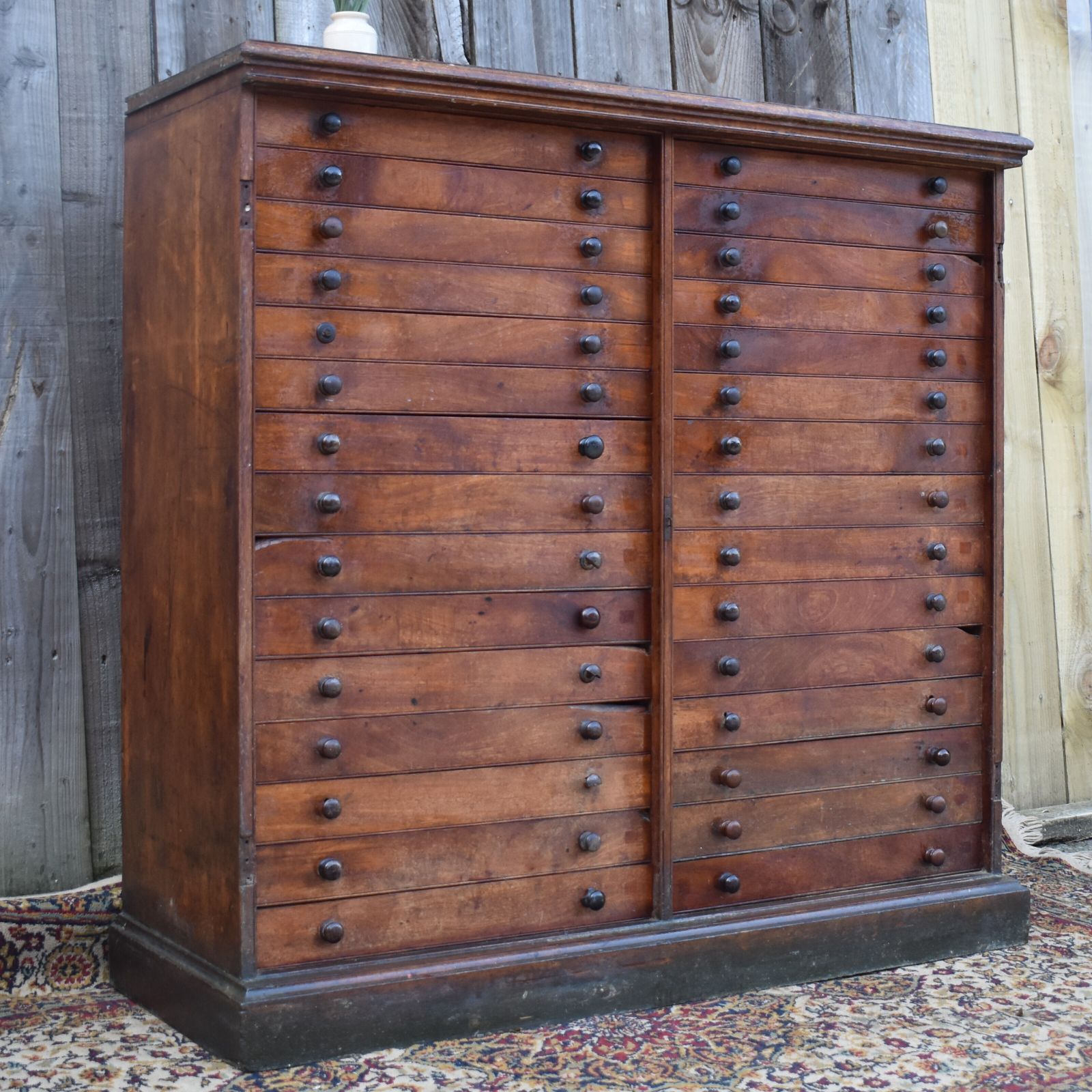 photo for sale Antique Museum Butterfly Moth Specimen Artist Collector Mahogany Bank Of Drawers