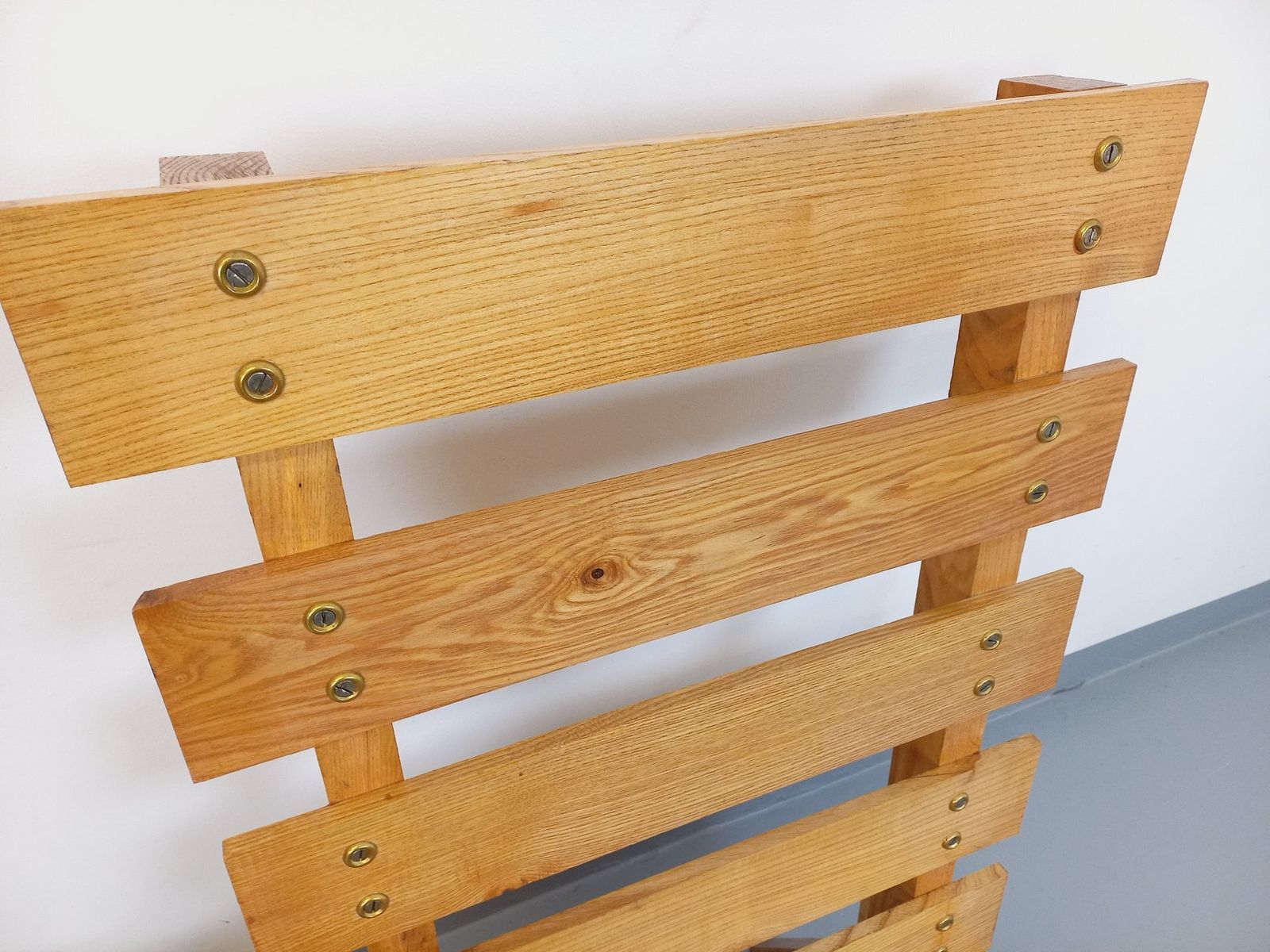 photo buy 2 Brutalist Armchairs With Wooden Slats