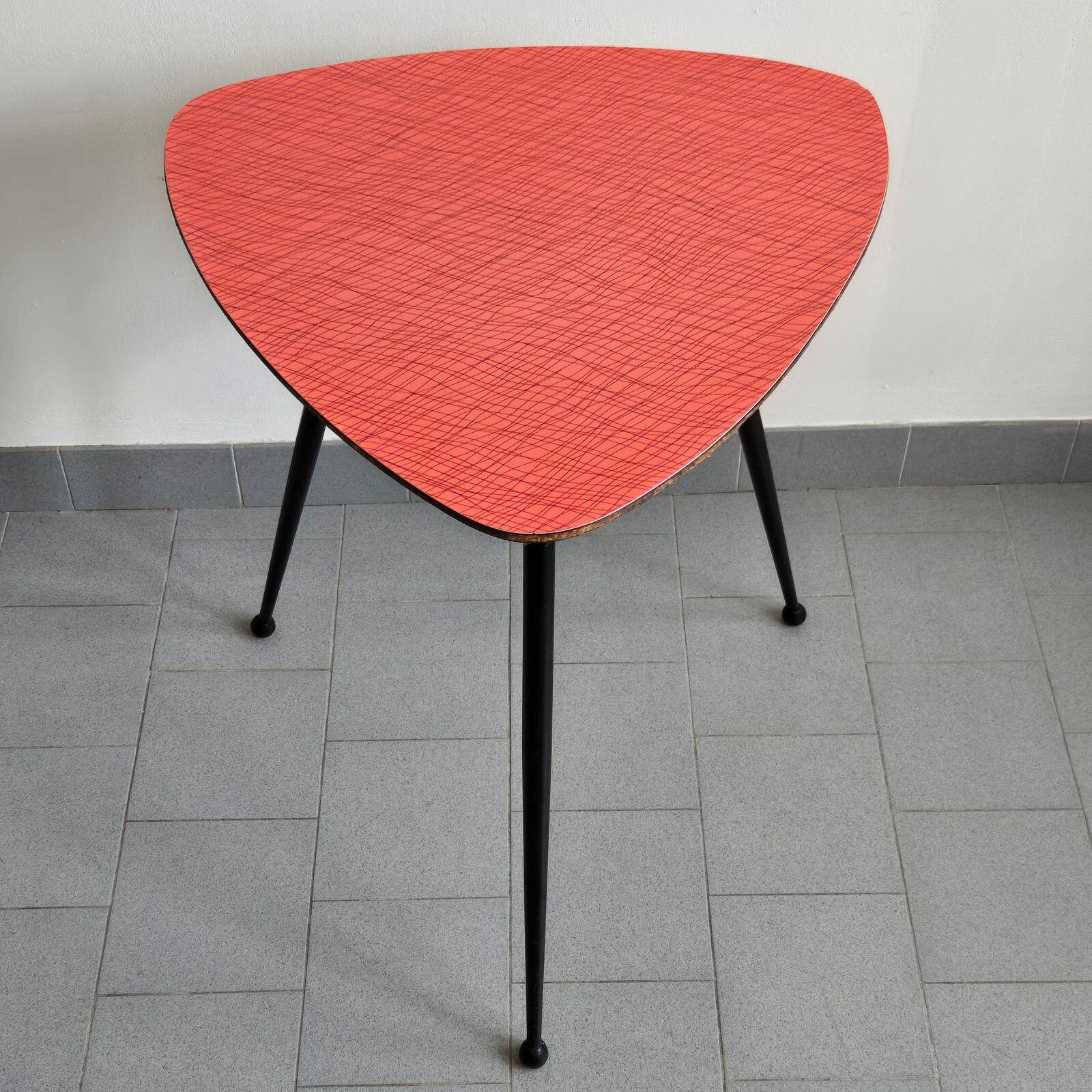 Vintage 1950s Tripod Formica & Steel 50s Rockabilly Zazou Bar Bistro Table photo furniture