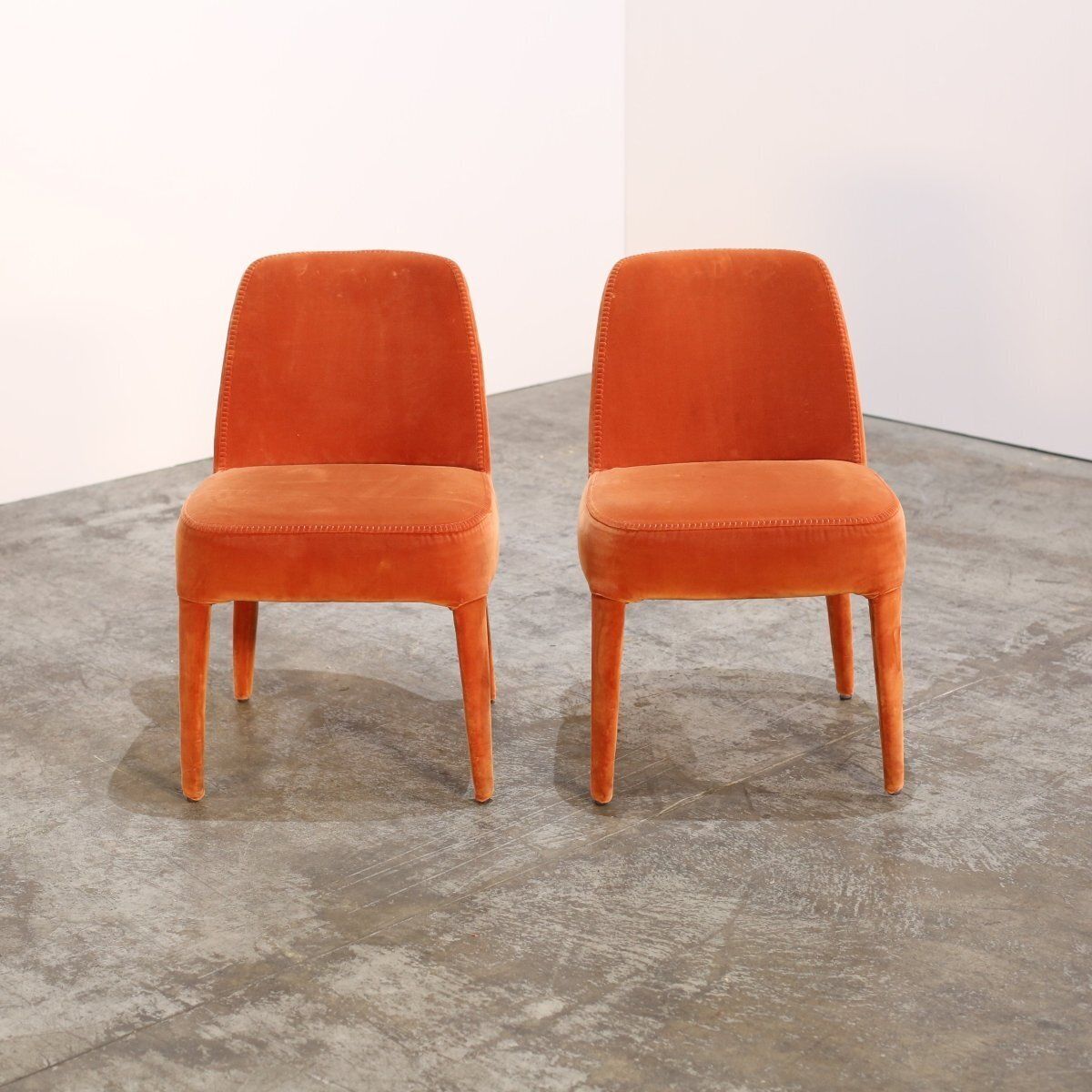 Maxalto Orange Febo Dining Chair By Antonio Citterio, Set Of Two photo furniture