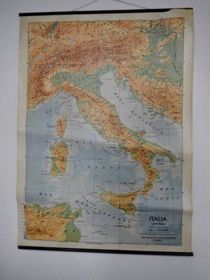 Geographical Map Of Italy, 1986