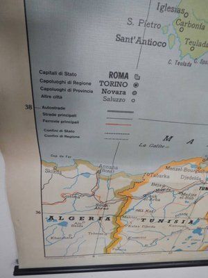 photo for sale Geographical Map Of Italy, 1986