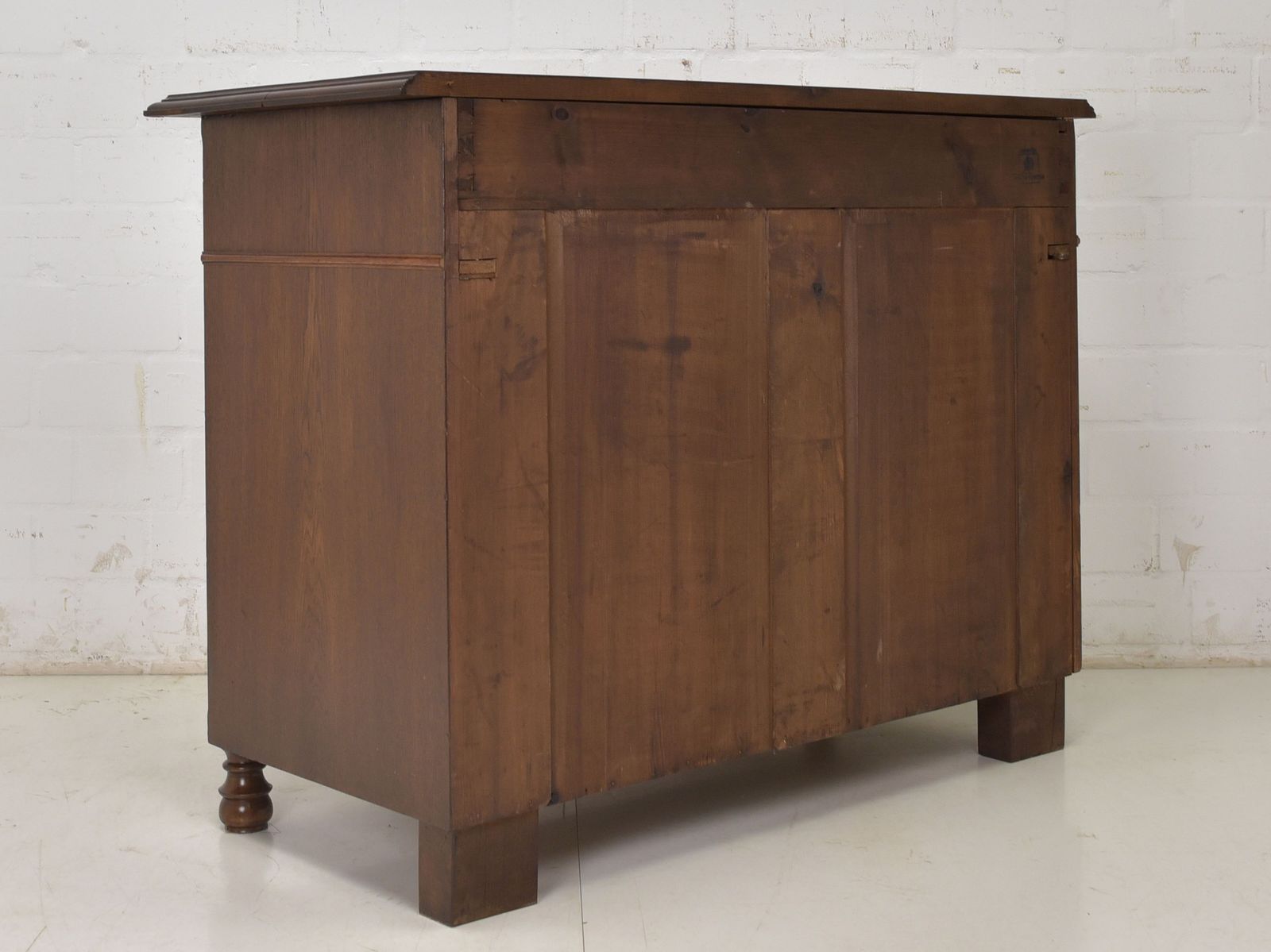 890.0 Antique! Chest Of Drawers Restored Solid Oak Wilhelminian Style Cabinet Sideboard photo