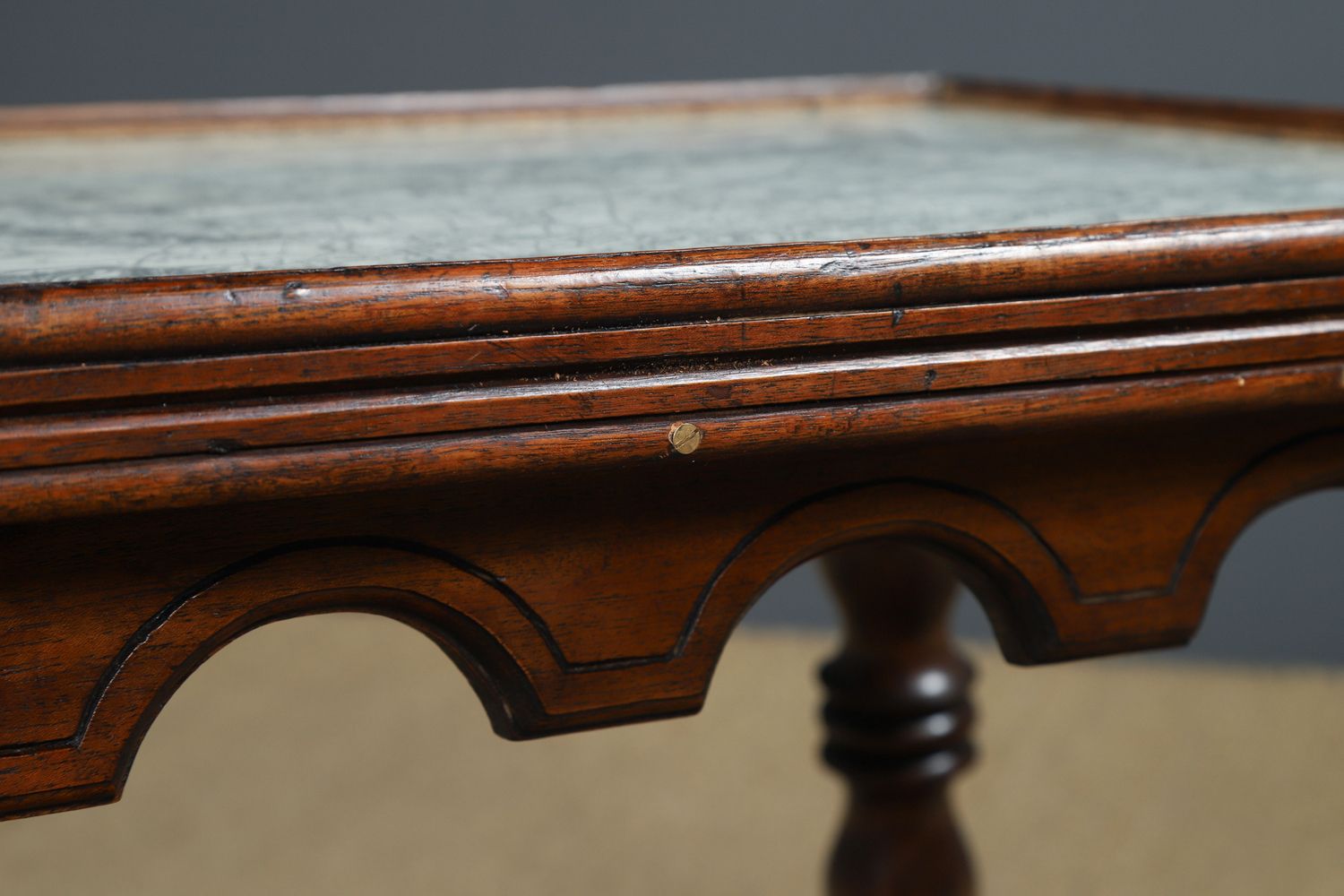photo for sale French Victorian Rectangular Walnut Small Occasional / Side / Coffee Somerset Map Table (Circa 1890)