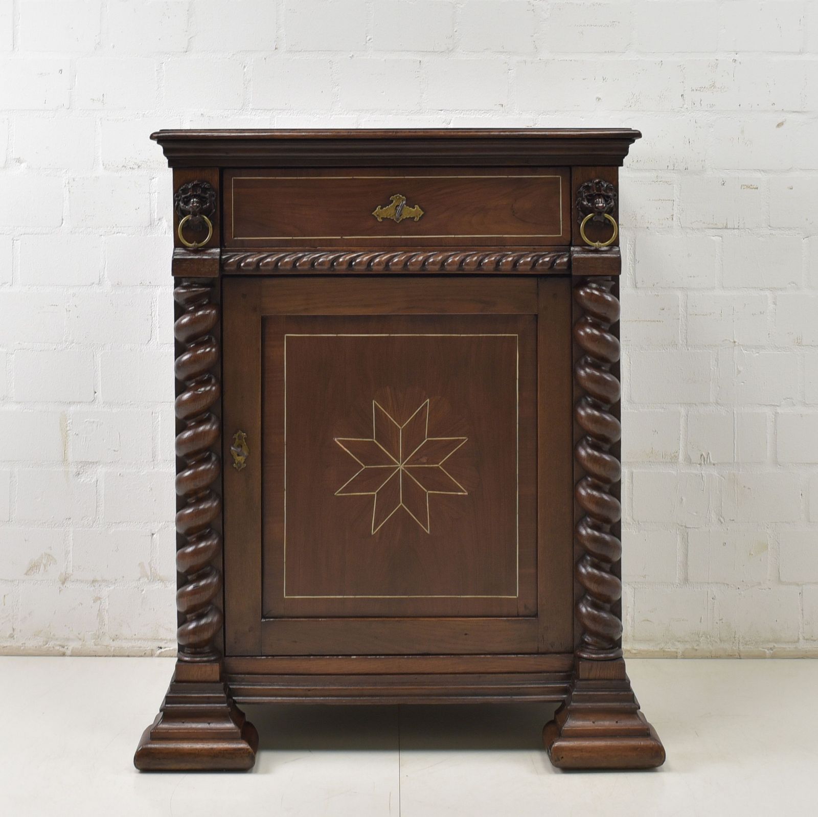Antique! Narrow Tall Chest Of Drawers Flemish Circa 1780 Oak Walnut Cabinet Vertiko photo furniture