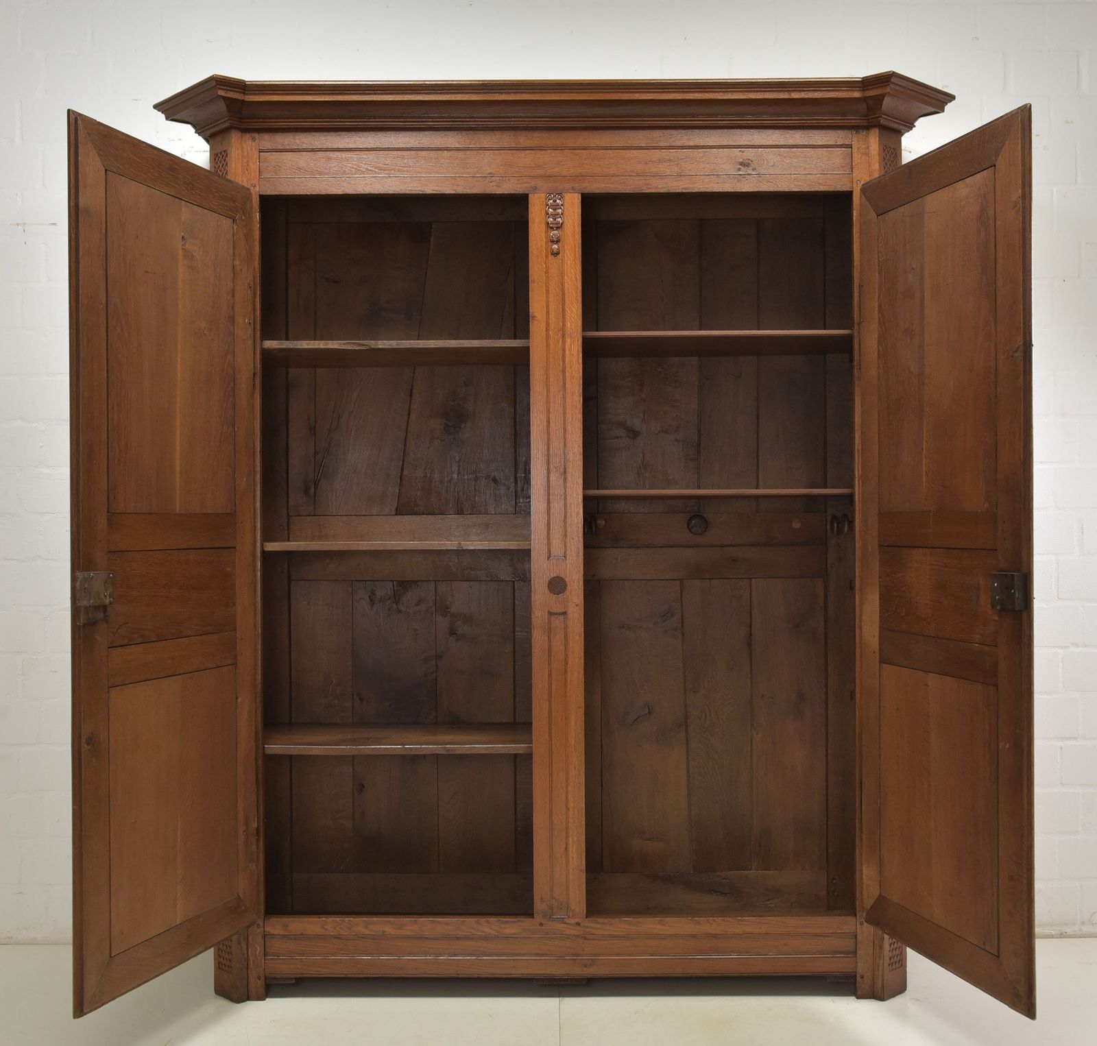 Hallway Cupboard Restored Biedermeier Oak Wardrobe Hall Cupboard photo for sale