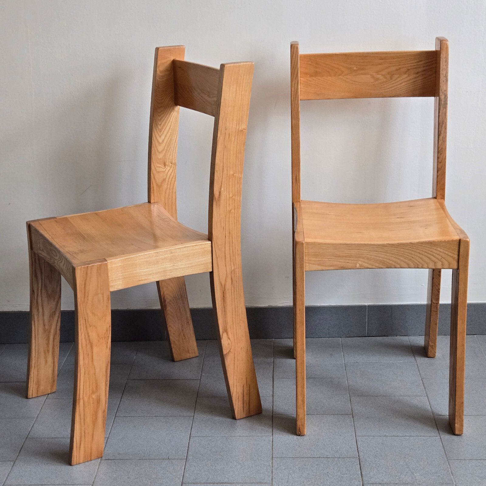 748.0 Gorgeous Pair Of Vintage 1970 Elm Chairs Dlg Charlotte Perriand Chapo photo