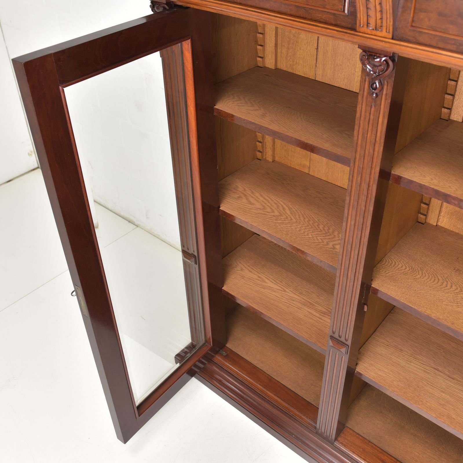 Display Cabinet 2 Of 2 Restored Mahogany Wilhelminian Period Low Wide photo Furniture
