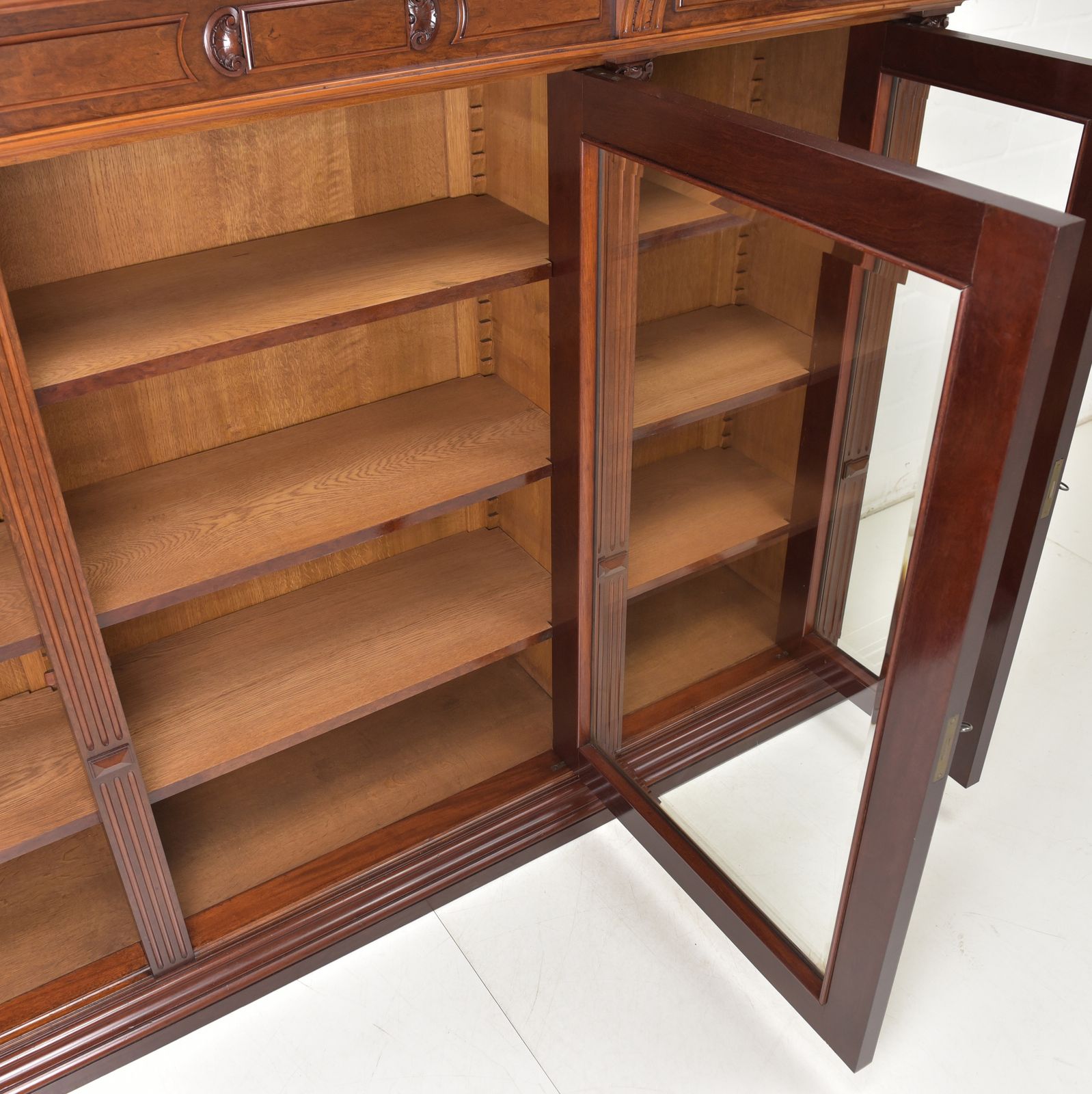 Display Cabinet 2 Of 2 Restored Mahogany Wilhelminian Period Low Wide photo 2136.0