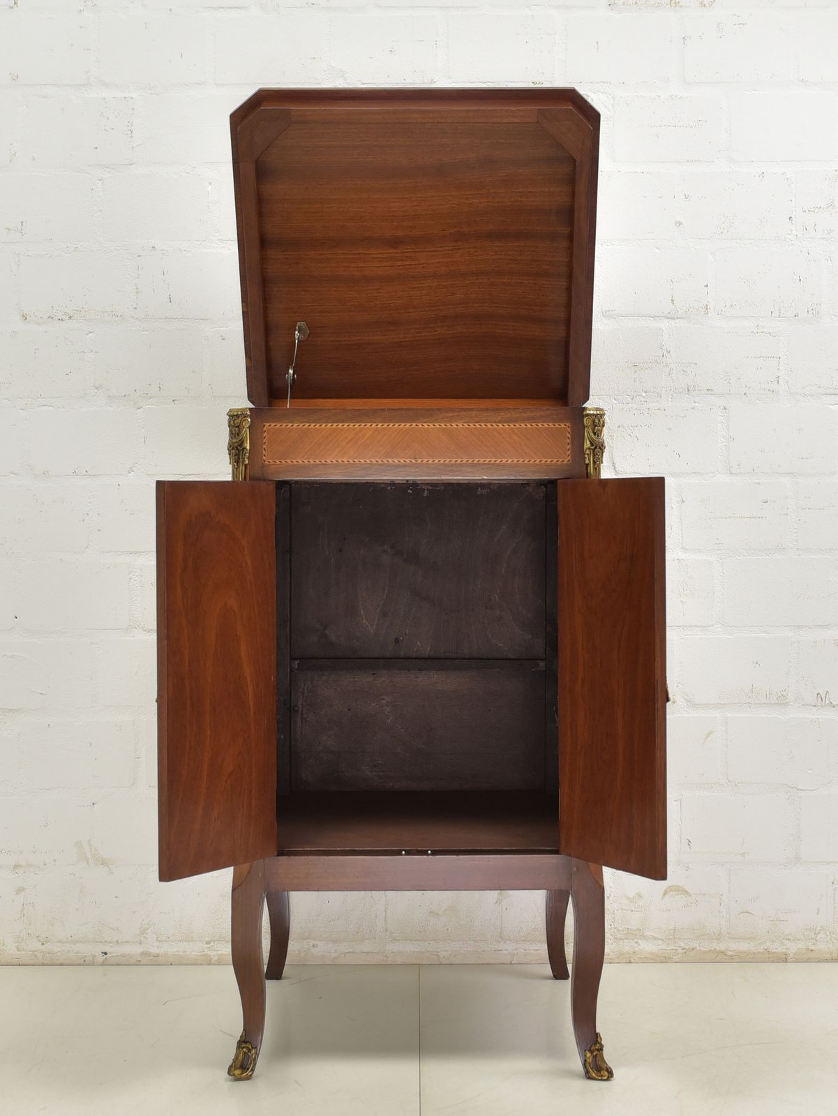 Phono Cabinet Restored Art Deco Circa 1935 Mahogany Chest Of Drawers Small photo for sale