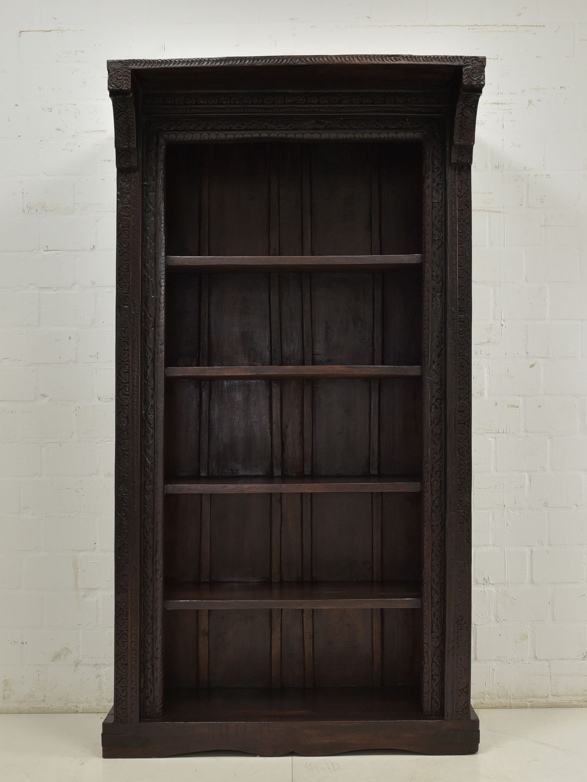 Indian Shelf Restored Around 1840. Rajasthan Colonial Furniture Made Of Solid Teak. photo furniture