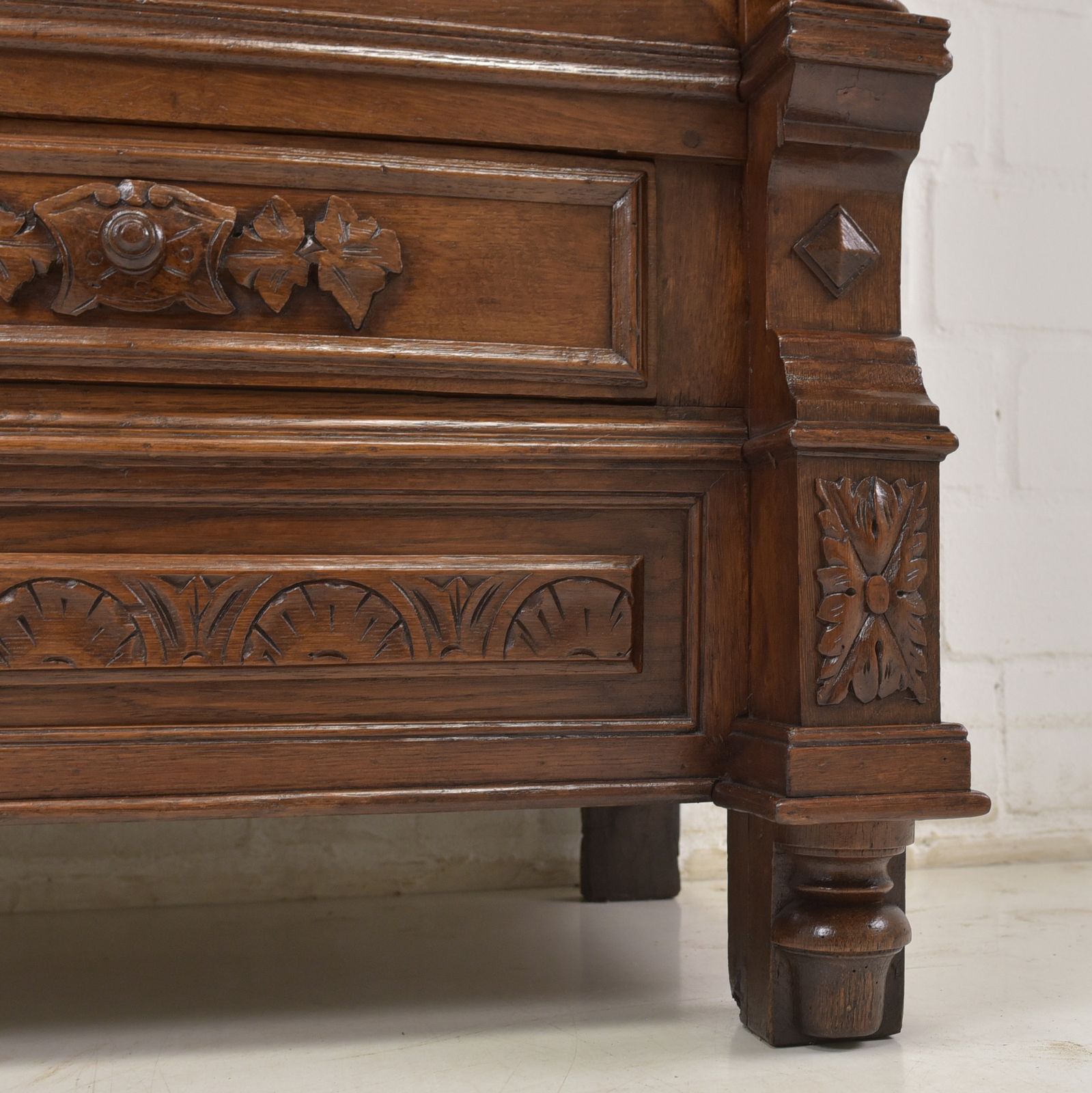 Wardrobe Restored Wilhelminian Style Around 1890, Solid Oak Hall Cupboard photo buy
