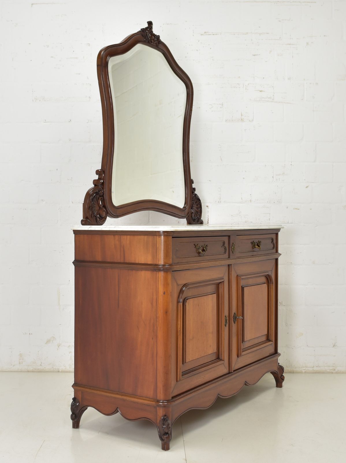 photo for sale Mirrored Chest Of Drawers Restored Mahogany Circa 1900. Vanity Unit Bedroom.